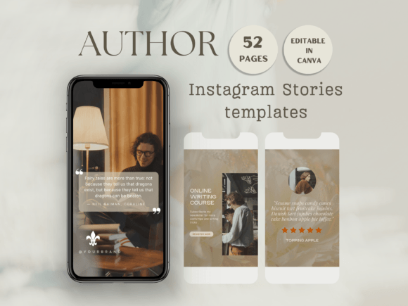Download Author Instagram Story Post Template - Story Collection