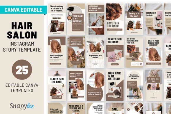 Download Hairstylist IG Canva Story Templates - Story Collection