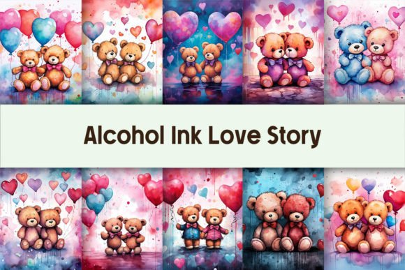 Download Alcohol Ink Love Story Background - Story Collection