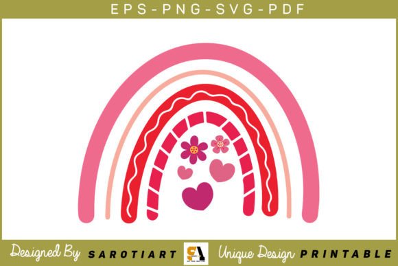Download Valentine Rainbow Design Groovy T-shirt - Rainbow design Collection