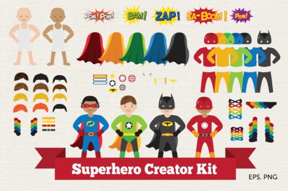 Download Superhero Creator Kit Clipart Vector - Creator Collection