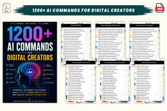 Download 1200+ AI Commands for Digital Creators - Creator Collection