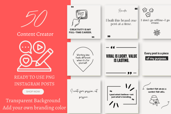 Download 50 Instagram Posts for Content Creators - Creator Collection