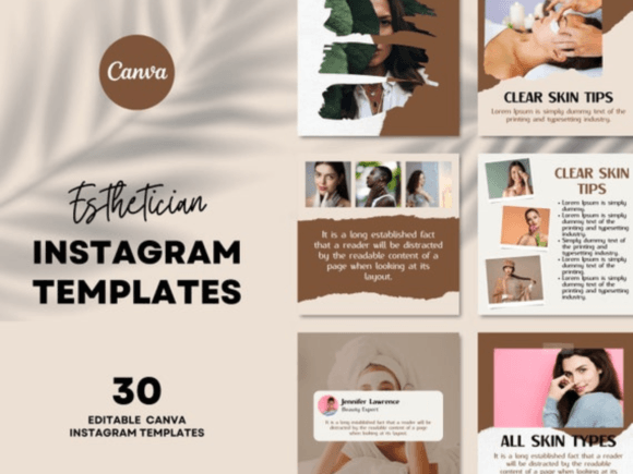 Download Esthetician Canva Post Templates - Premium Resources