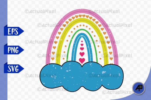 Download Cloud Rainbow Design Sublimation - Rainbow design Collection